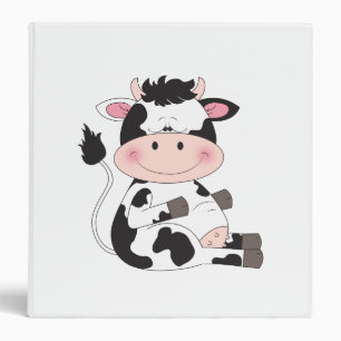 Classeur Bande dessinée mignonne de vache à bébé
