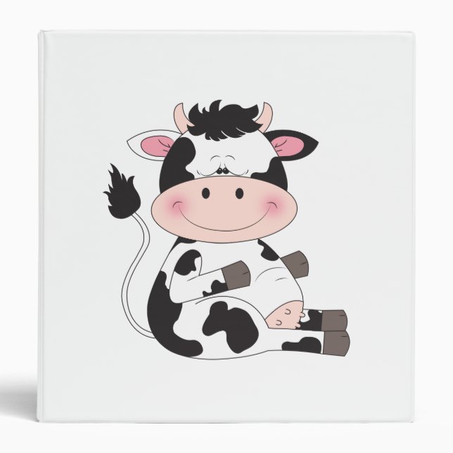 Classeur Bande dessinée mignonne de vache à bébé (Devant)