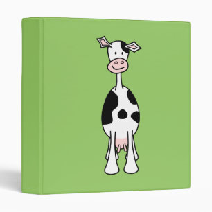 Classeur Bande dessinée noire et blanche de vache. Avant