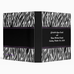 Classeur Bande violette Zebra Imprimer Album photo