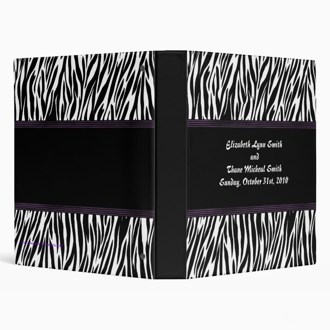Classeur Bande violette Zebra Imprimer Album photo (Arrière-plan)