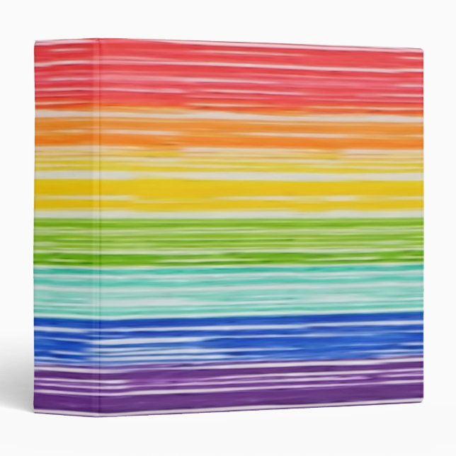 Classeur Bandes arc-en-ciel inondées (Devant/Côté)