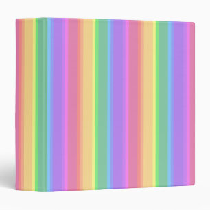 Classeur Bandes arc-en-ciel pastel