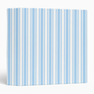 Classeur Bandes de bonbons bleu pâle et blanc