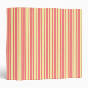 Classeur Bandes de bonbons corail et jaune