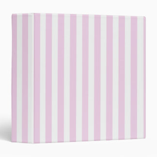 Classeur Bandes de bonbons rose pâle et blanc