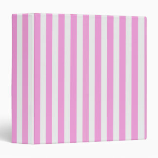 Classeur Bandes de bonbons roses et blanches