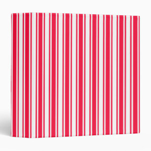 Classeur Bandes de bonbons rouges et blancs