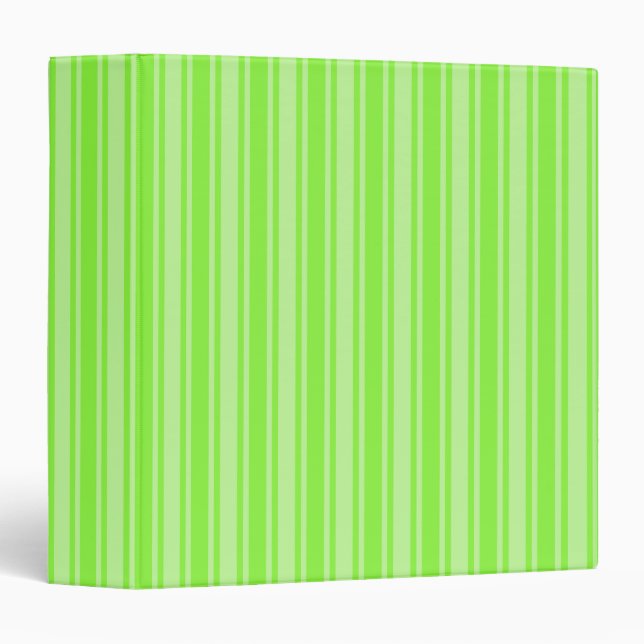 Classeur Bandes de bonbons vert citron (Devant/Côté)