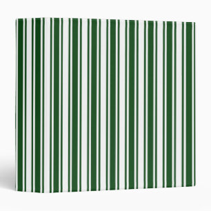 Classeur Bandes de bonbons vert foncé et blanc