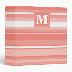Classeur Bandes de corail monogramme