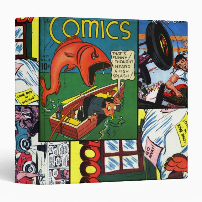 Classeur Bandes dessinées drôles (Devant/Côté)