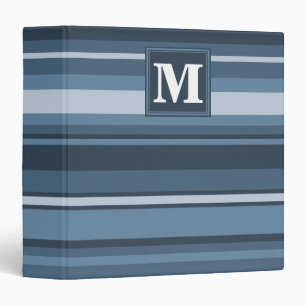 Classeur Bandes gris monogramme