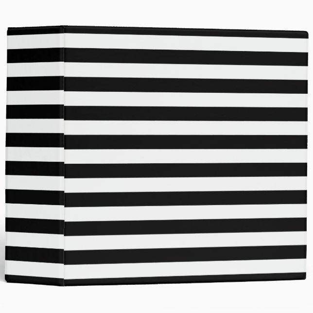 Classeur Bandes horizontales noires (Devant/Côté)