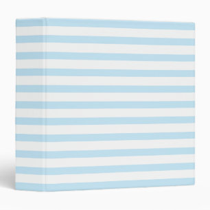 Classeur Bandes horizontales rayées bleu clair et blanc