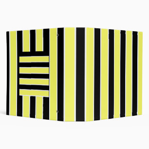Classeur Bandes noires, jaunes et blanches