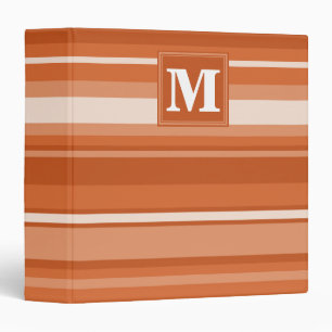 Classeur Bandes orange monogrammes