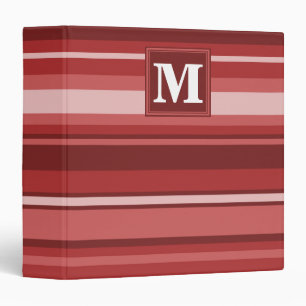 Classeur Bandes rouges monogrammes