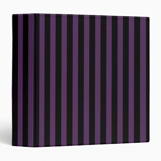 Classeur Bandes violettes foncées et noires (Devant/Côté)
