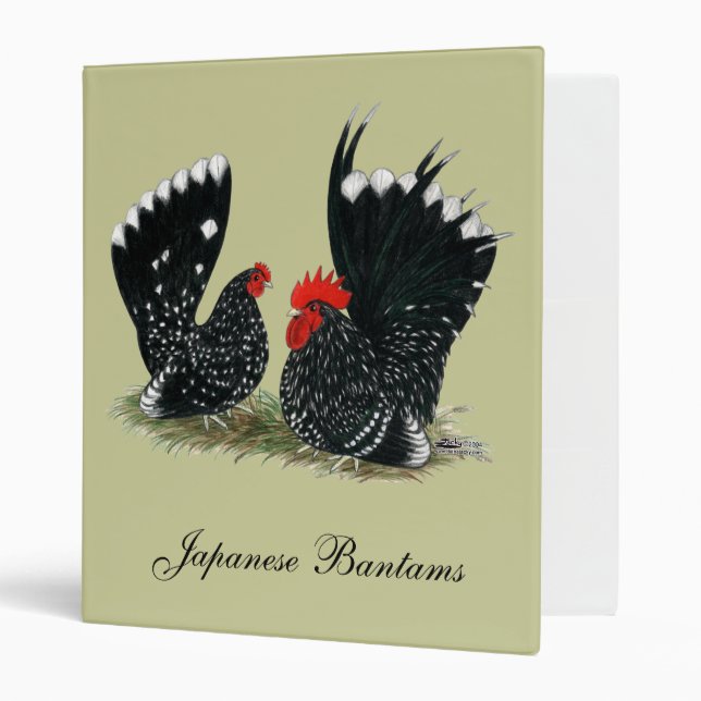 Classeur Bantams Japonais Mottés (Devant/intérieur)