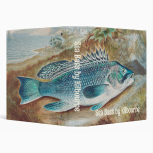 Classeur Bar commun par S.A. Kilbourne, Poisson vintage