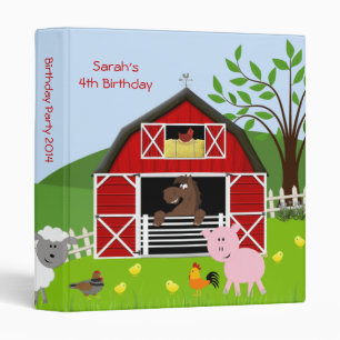 Classeur Barnyard Farm Animaux Anniversaire Album photo