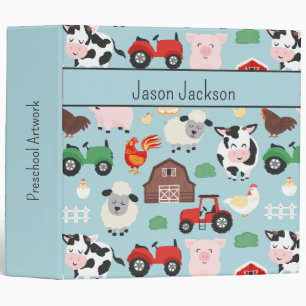 Classeur Barnyard Motif Farm Animal mignonne Enfants