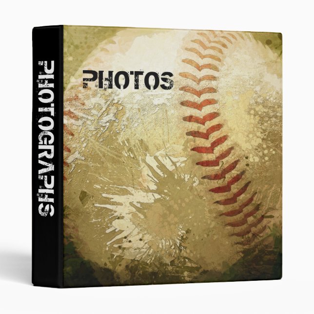 Classeur Base-ball texturisé peignant 1" album (Devant/Côté)