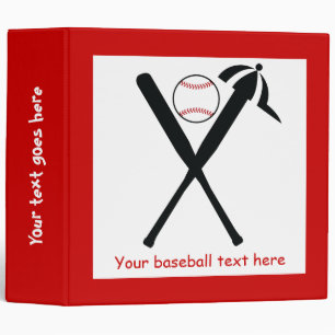 Classeur Baseball croisé chauves-souris et casquette noir, 