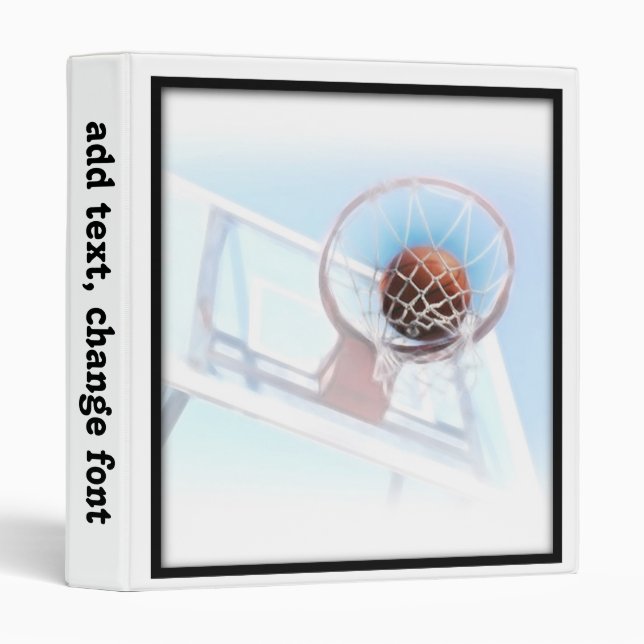 Classeur Basket-ball avec basket-ball (Devant/Côté)