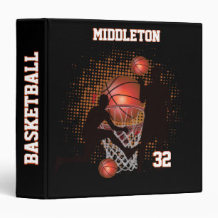 Classeur Basket-ball - Brown noir et orange
