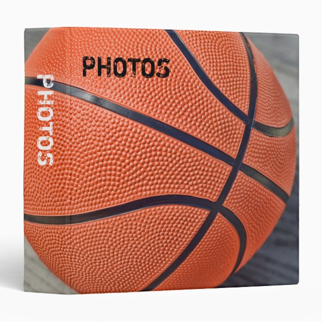 Classeur Basket-ball coloré 1,5" album photos (Devant/Côté)