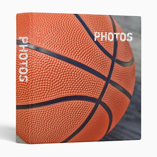 Classeur Basket-ball coloré 1" album photos (Devant/Côté)