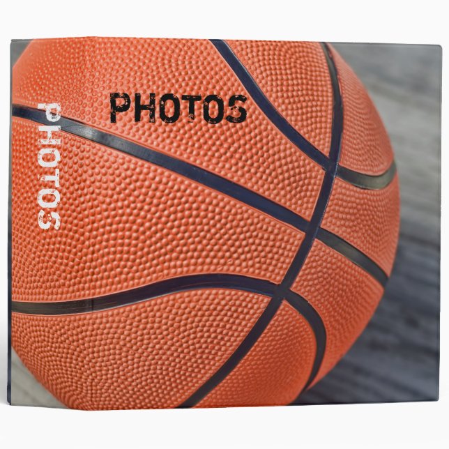 Classeur Basket-ball coloré 2" album photos (Devant/Côté)