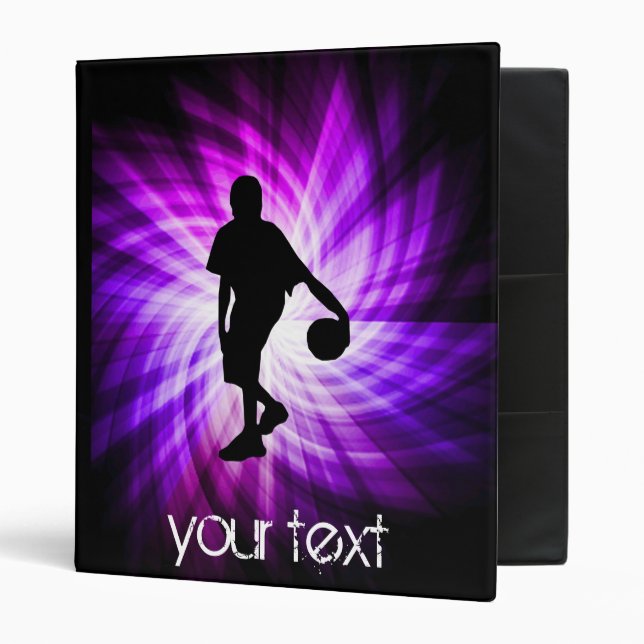 Classeur Basket-ball violet cool (Devant/intérieur)