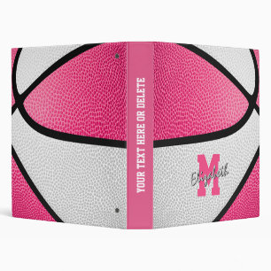 Classeur basketball blanc rose