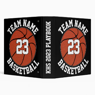 Classeur Basketball Nom de l'équipe Numéro du joueur Playbo