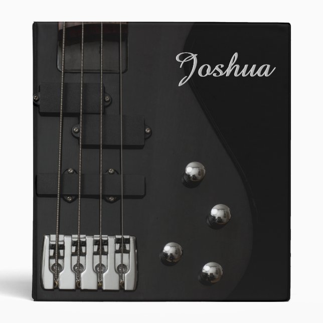 Classeur Basse Noire Guitare Musique Enseignant/Étudiant Le (Devant)