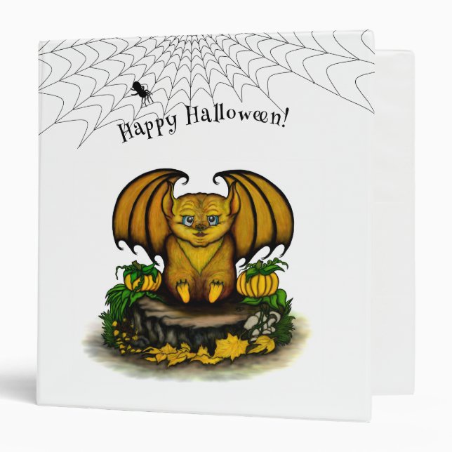 Classeur Bat d'Halloween mignonne (Devant/Intérieur)