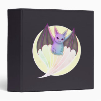 Classeur Bat drôle mignonne survolant la Pleine lune
