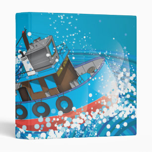 Classeur Bateau de pêche orageux