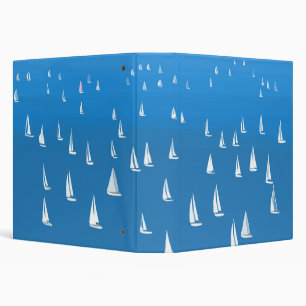 Classeur Bateaux à voile en mer bleu profond - Regatta Bate