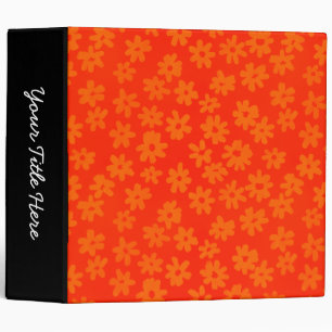 Classeur Batik Style floral (2po) nuances d'orange