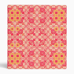 Classeur Batik tribal - nuances de rose corail