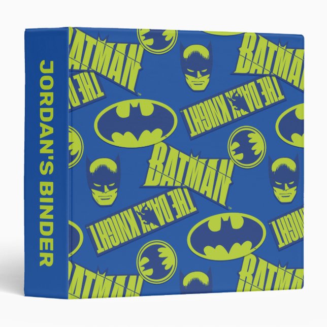 Classeur Batman - Le Motif du Chevalier foncé (Devant/Côté)