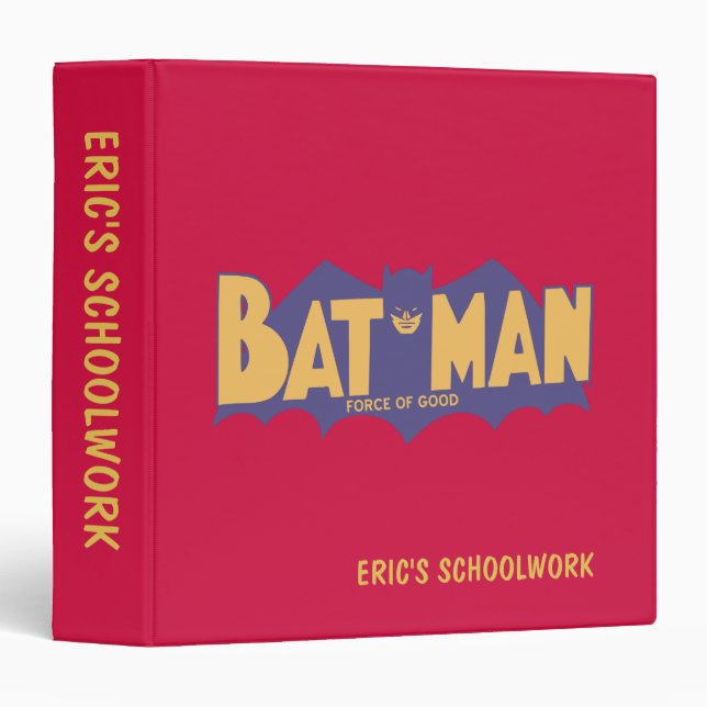 Classeur Batman | Logo Force of Good 60s (Devant/Côté)
