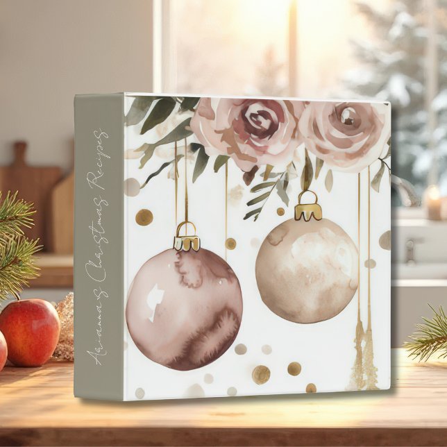 Classeur Baubles de Noël colorés aux fleurs (Créateur téléchargé)