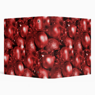 Classeur Baubles de Noël rouges