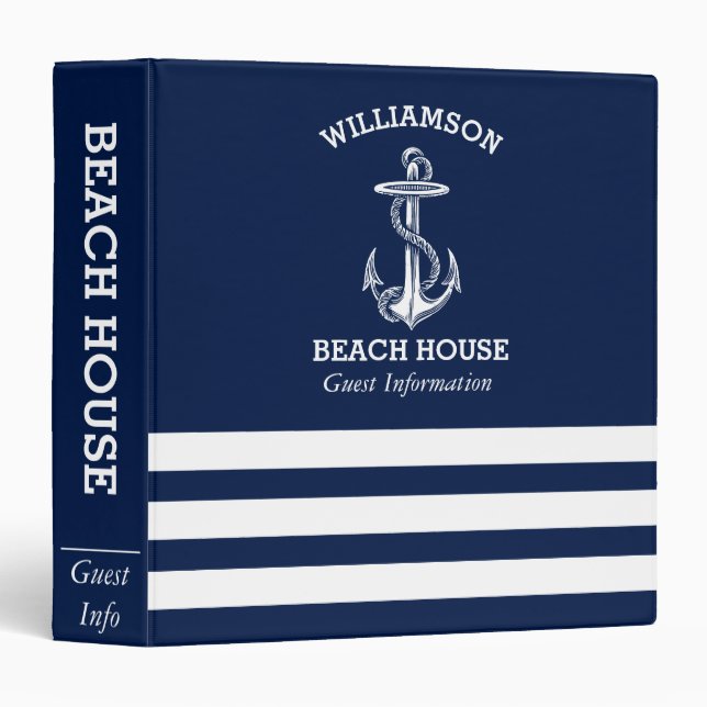 Classeur Beach House Vacances Location de vacances Informat (Devant/Côté)
