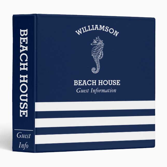 Classeur Beach House Vacances Location de vacances Informat (Devant/Côté)